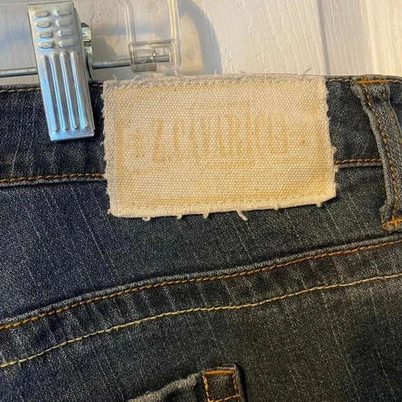 Z Cavaricci Dark Wash Straight Leg Blue Jeans Women Plus Size 22/42” Pockets - Picture 10 of 11